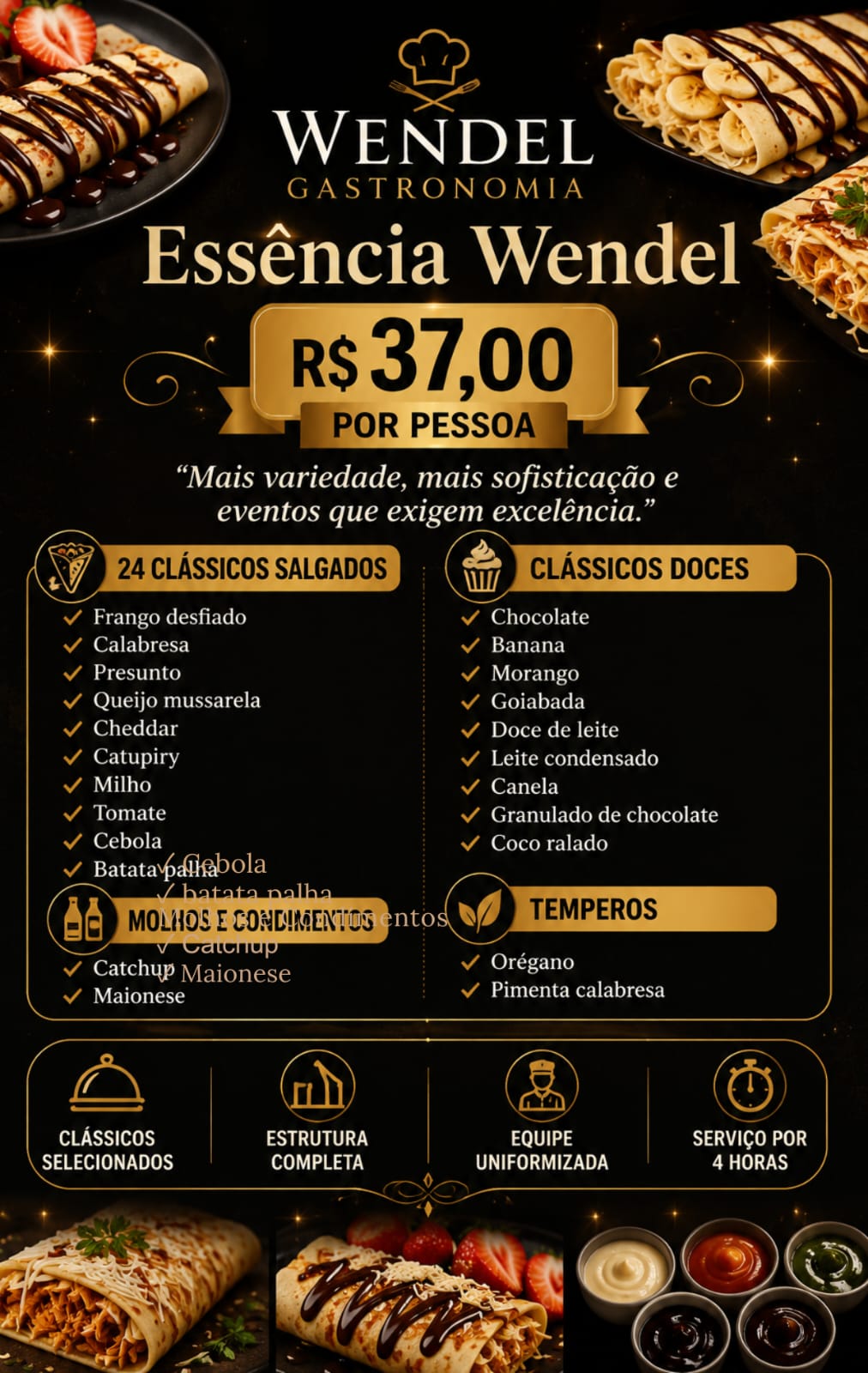 Cardápio Essência Wendel Wendel Gastronomia