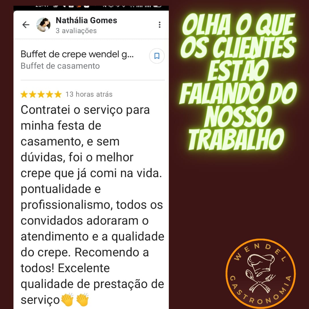 Avaliação 5 estrelas de cliente